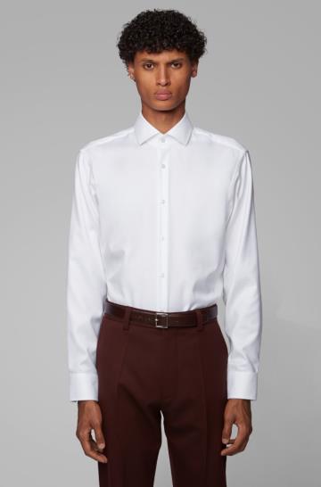 Koszula BOSS Regular Fit Białe Męskie (Pl55350)